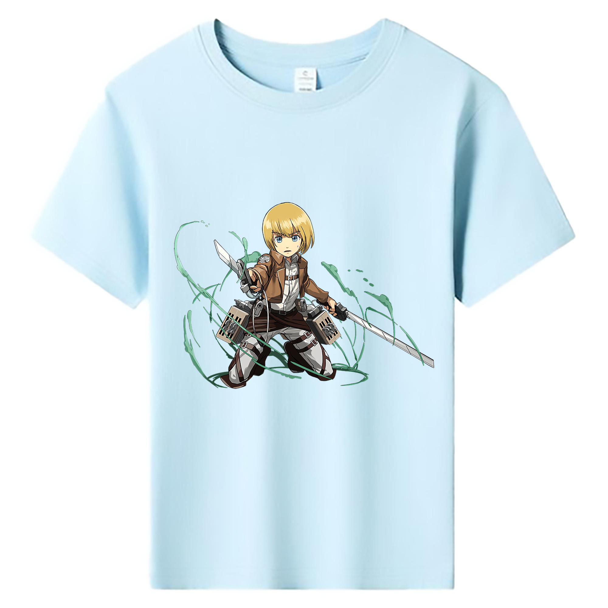 （画像用） 進撃の巨人 アルミン·アルレルト Attack on Titan Armin Arlert 綿100％キッズTシャツ（フロントプリント）